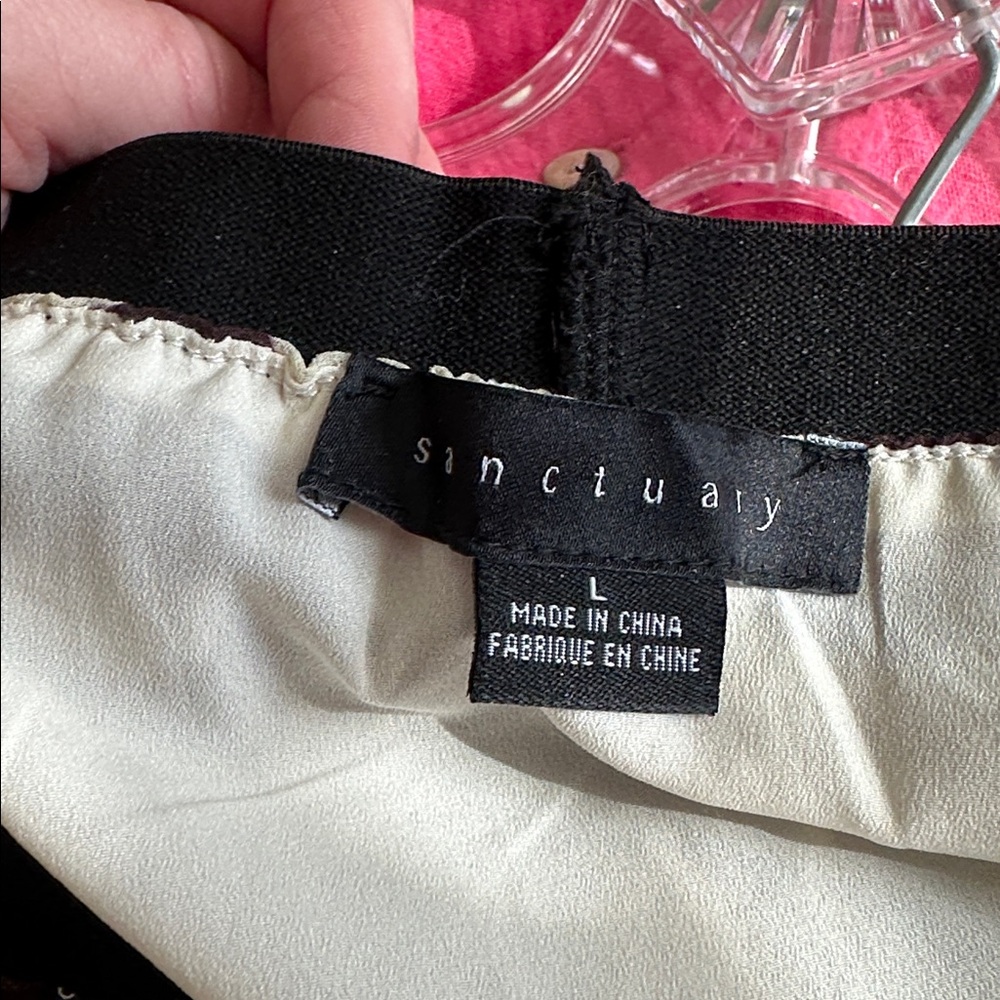 Sanctuary Brown and Cream Pleated Skirt - Picture 3 of 3